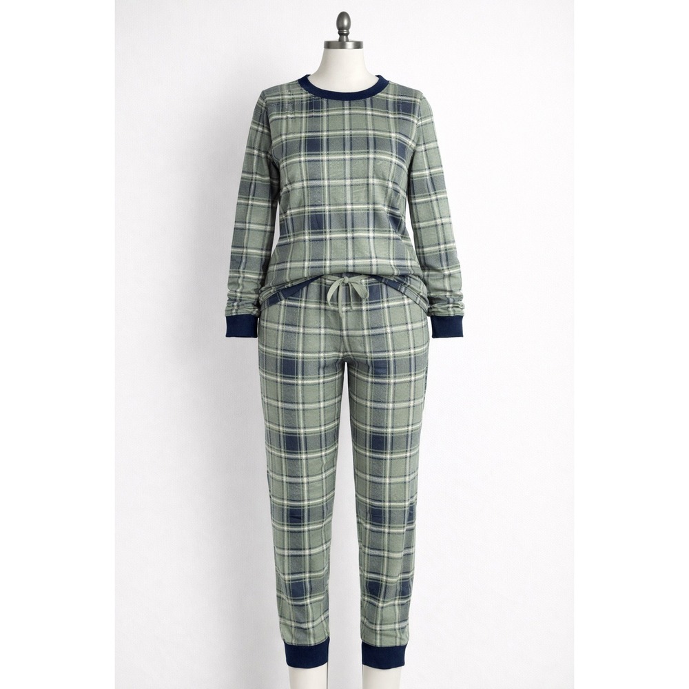 Cuddl Duds Bliss Knit Crew Neck & Jogger PJ Set [S]‎